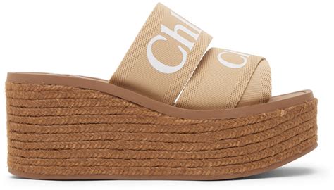 chloe woody wedge sandals